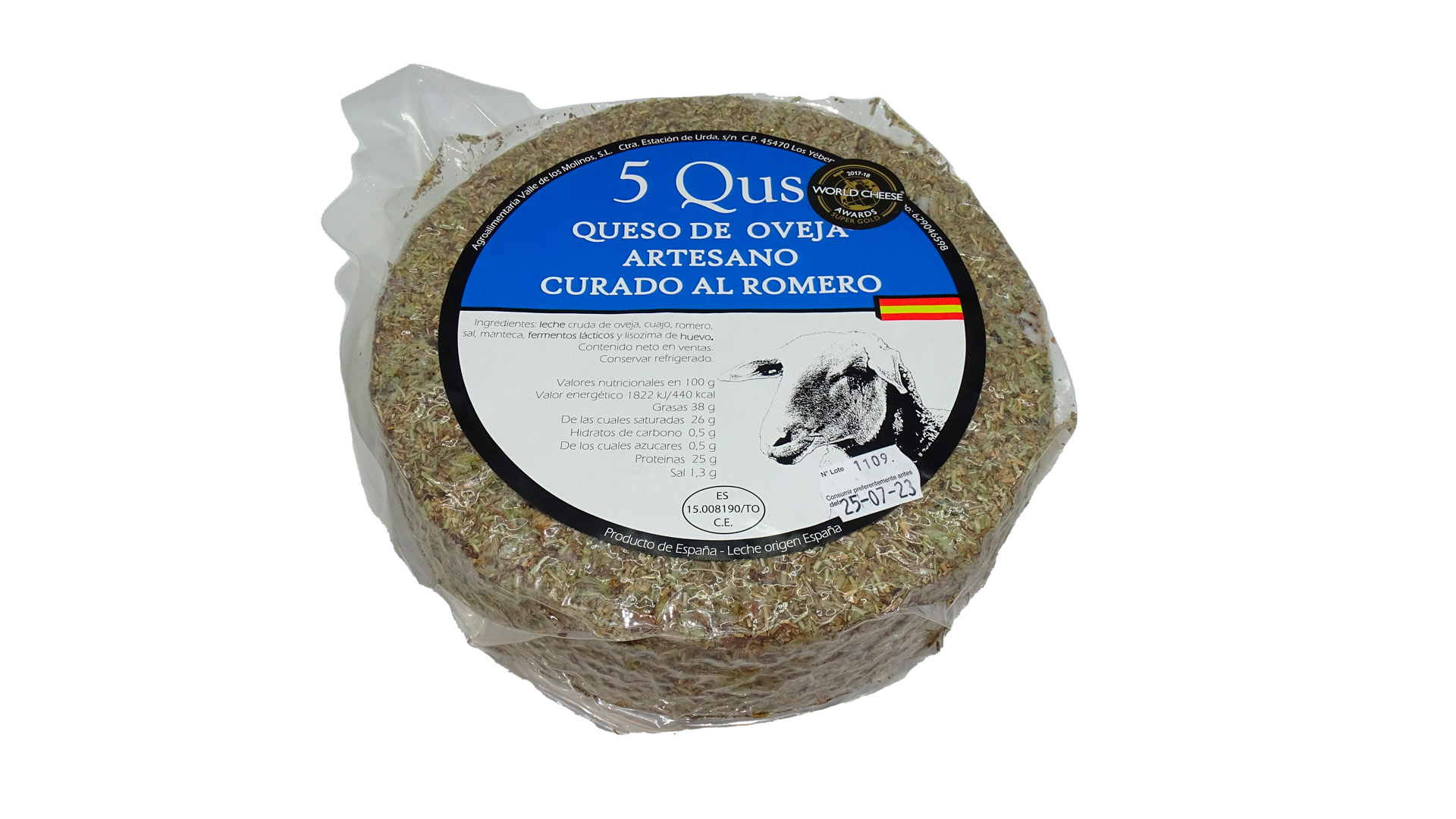 Queso curado de romero