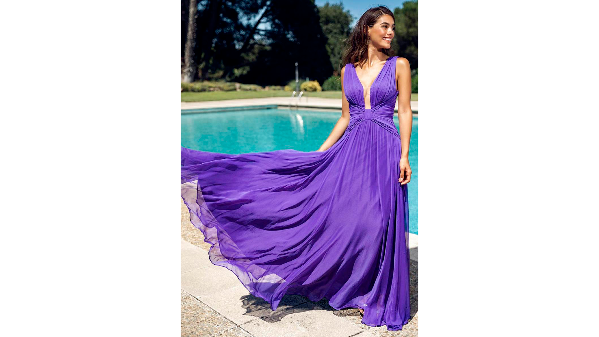 Vestido "Betzzia" seda morado